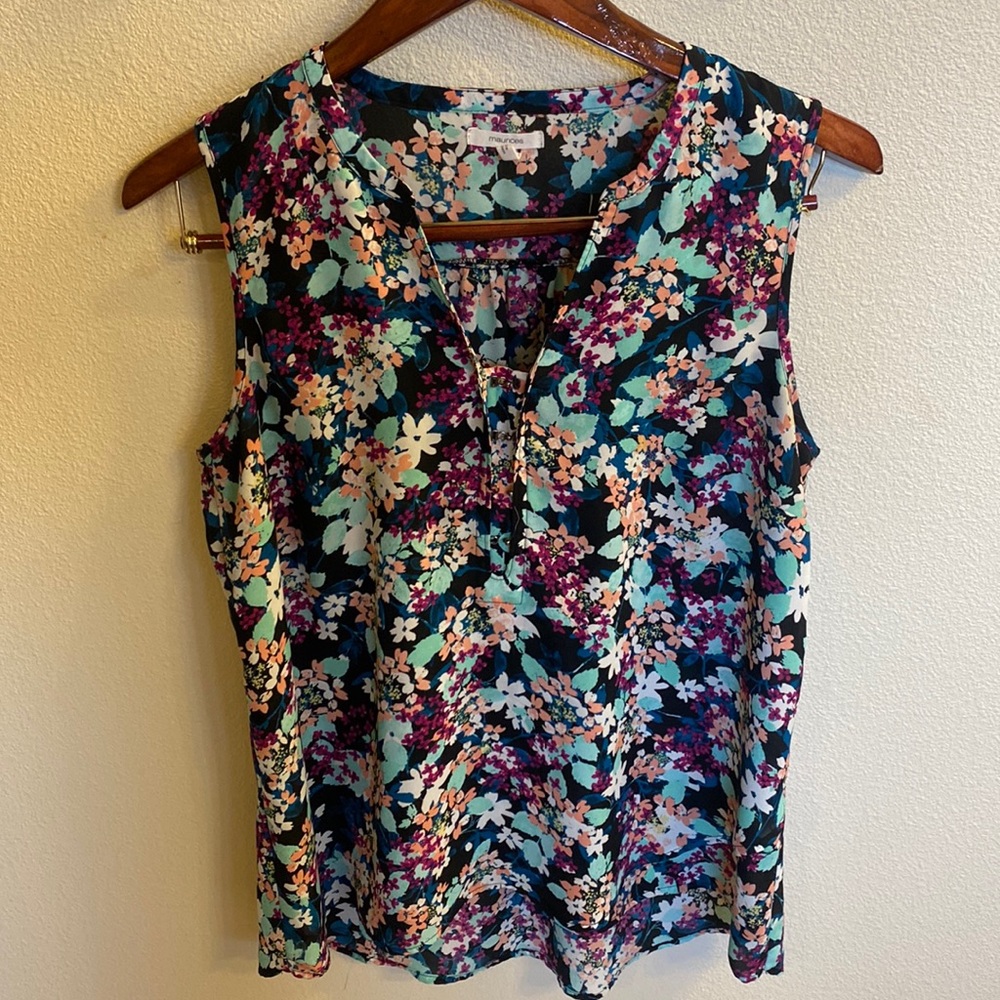 Maurices Floral Blouse Top. Size Large.